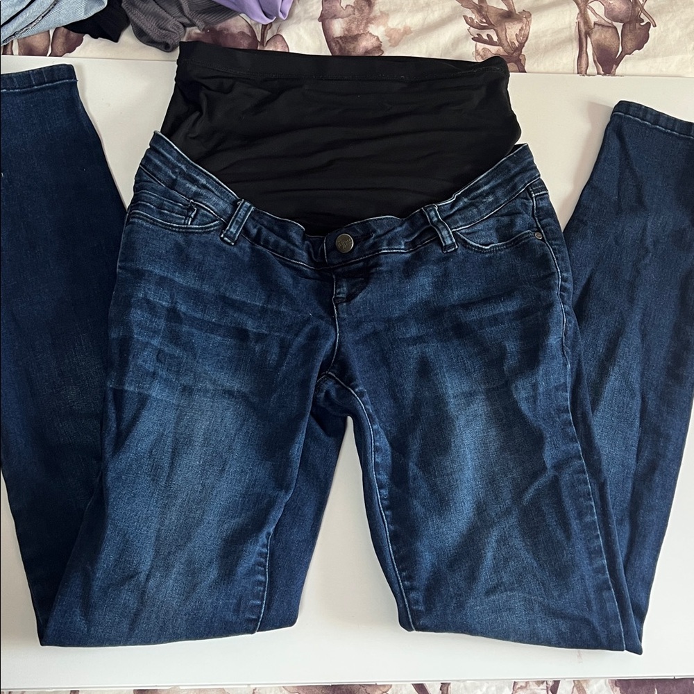 Thyme Maternity Blue Denim Maternity Pants